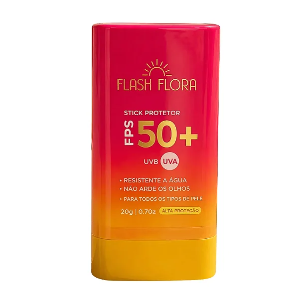 Protetor Solar Facial Stick FPS 50+ Flash Flora