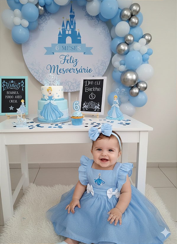 Jardineira Cinderela com Tule+Laço