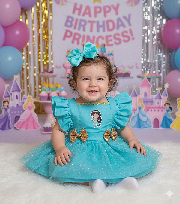 Salopete com Tule Jasmine com tule+Laço