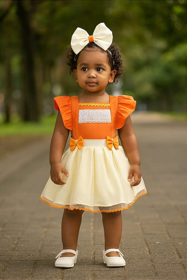 Jardineira Moana com Tule + laço