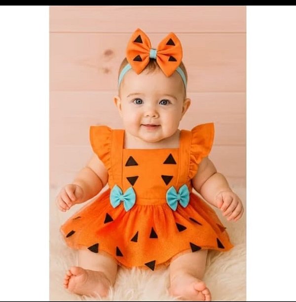 Jardineira Pedrita com Tule+laço