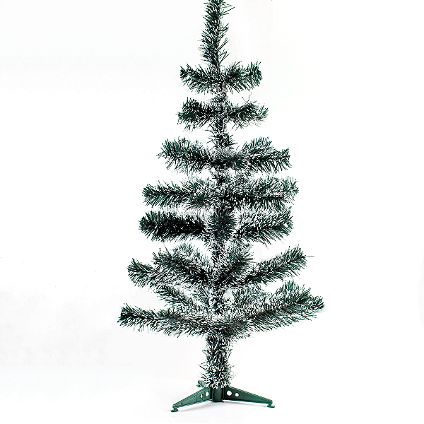 Árvore Pinheiro De Natal 50 Galhos Verde Com Neve 60cm A0030