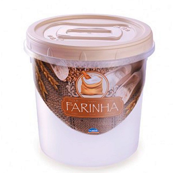 Pote Rosca Decorado Farinha 1,8L - Plasútil