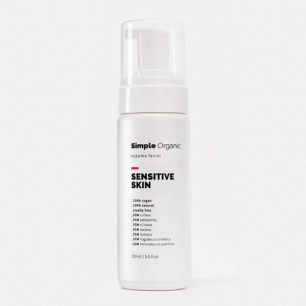 Espuma Sensitive Skin 150ml - Simple Organic