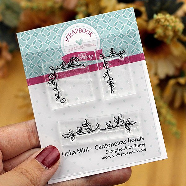 Kit de Carimbos Mini Cantoneiras Florais - Lilipop