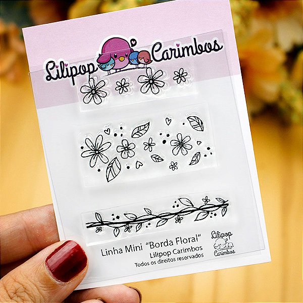 Kit de Carimbos Mini Borda Floral - Lilipop