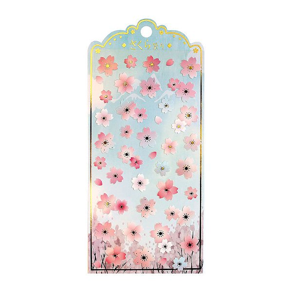 Adesivo Divertido Papel - Flores de Cerejeira Nekoni Sakura