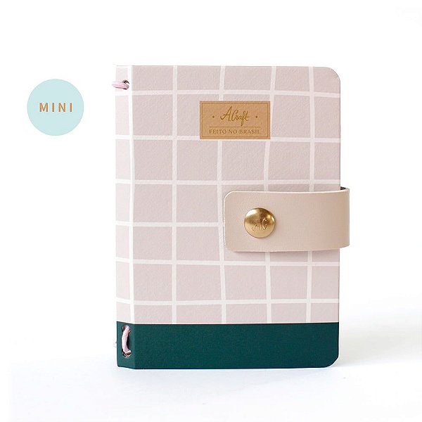 Mini Capa Dura Sweet Rosé (Para 4 Mini Blocos) Para Mini Planner A.Craft