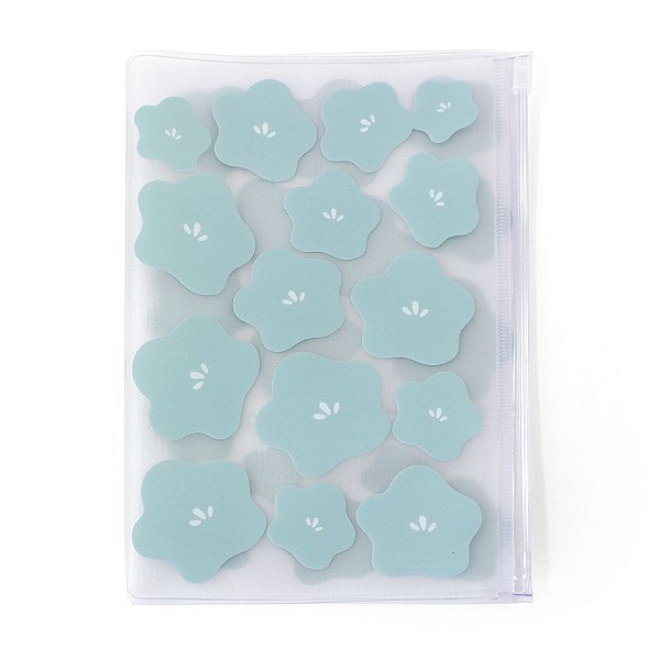 Pasta Plástica Com Zip Floral Sweet Blue Para Planner A.Craft Tamanho Padrão