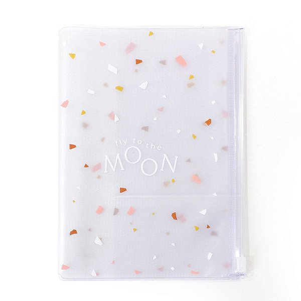 Pasta Plástica Com Zip Fly To the Moon Para Planner A.Craft Tamanho Padrão