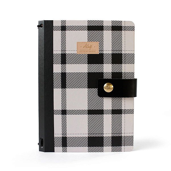 Capa Dura Xadrez Elegance (Para 4 Blocos) Para Planner Padrão A.Craft