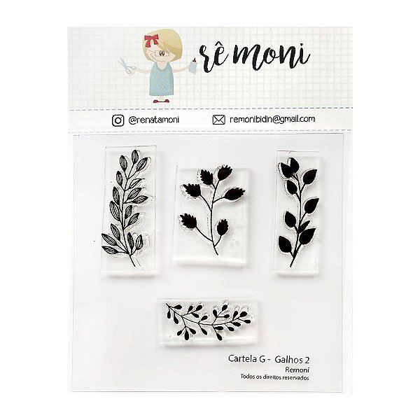 Kit de Carimbos Galhos 2 Rê Moni - Lilipop