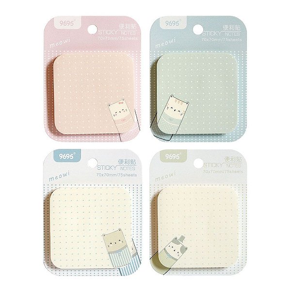 Post-it Sticky Notes Meowi 9695 - Gato Poá