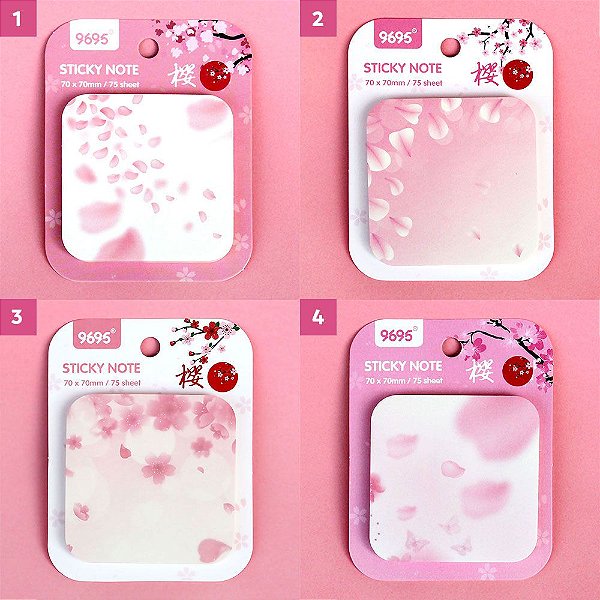 Bloco de Notas Autoadesivo Sticky Notes 9695 - Sakura