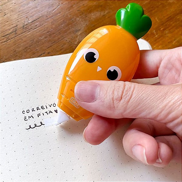 Corretivo em Fita Cenoura Com Carinha Tilibra Cenourinha