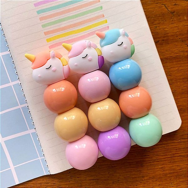 Conjunto de Marca Texto Unicórnio