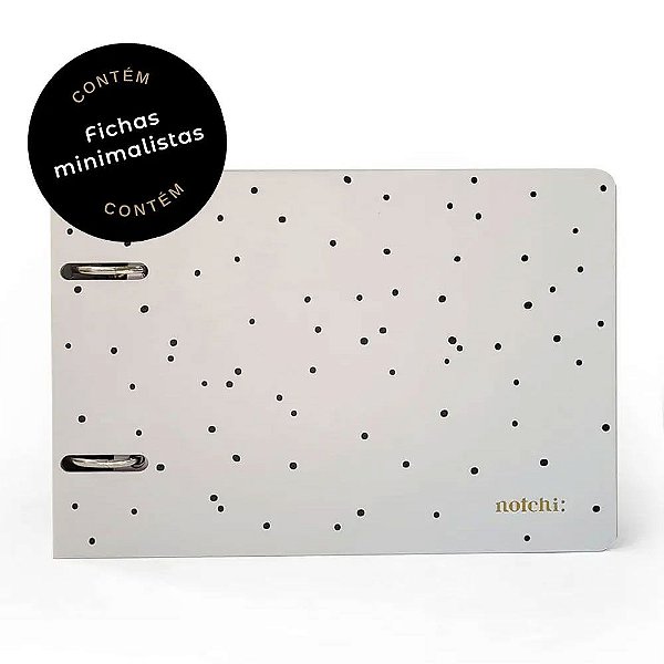 Fichário Com 50 Fichas Minimalistas Pautadas 8 Divisórias Caderno Argolado 2 Furos Notchi A.Craft Pitaya