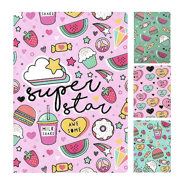 Caderno Brochura Pautado B5 Fast Doce