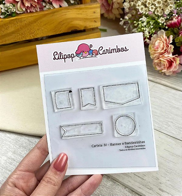 Kit de Carimbos M Banner e Bandeirinhas - Lillipop