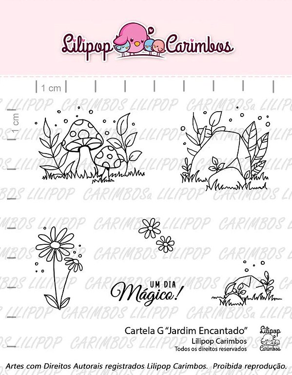 Kit de Carimbos G Jardim Encantado - Lilipop