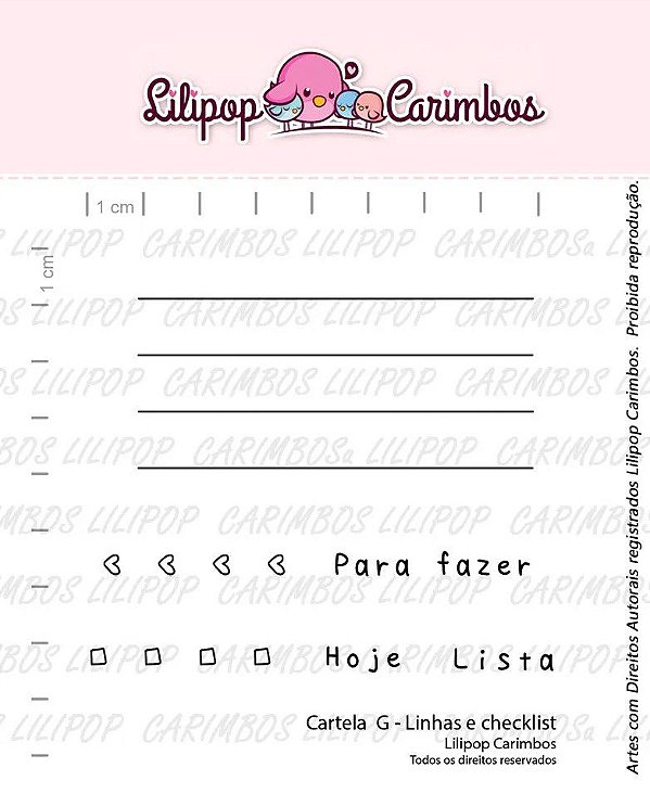 Kit de Carimbos G Linhas e Checklist - Lilipop