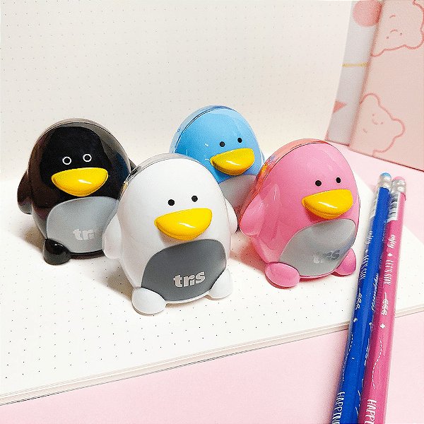 Apontador Duplo Com Depósito Pinguino Tris