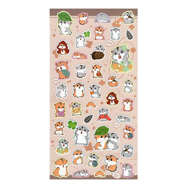 Adesivo Decorativo de Papel - Hamsters Nekoni
