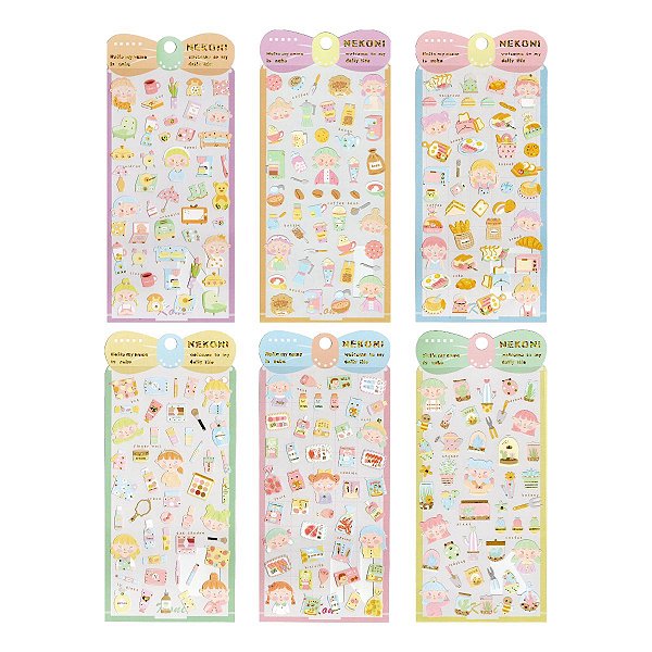 Adesivo Decorativo de Papel - Welcome To My Daily Life Nekoni