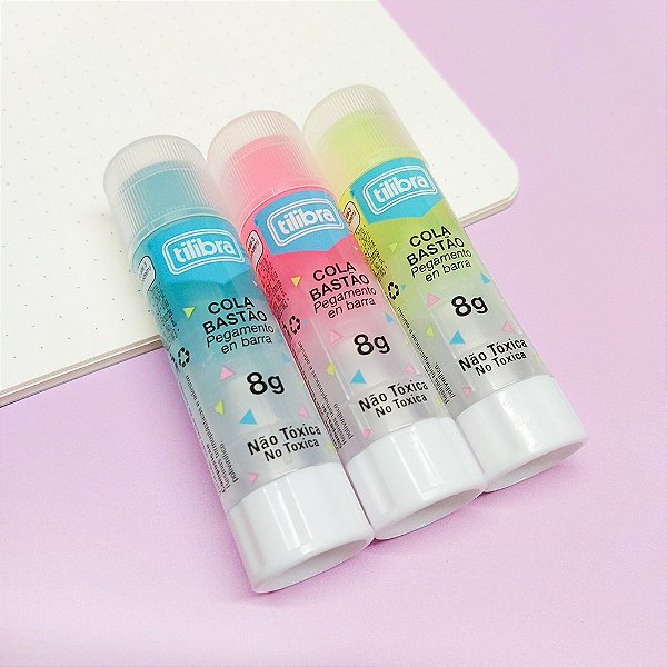 Cola Em Bastão Translúcida e Colorida 8g Tilibra