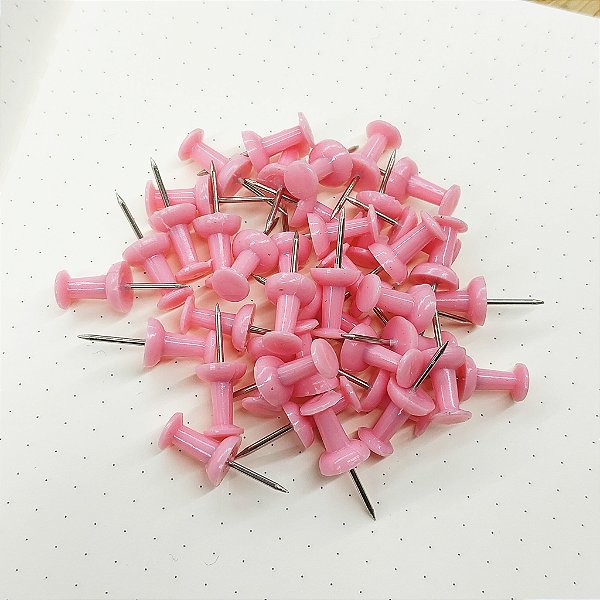 Caixa de Alfinetes 40 Unidades Rosa