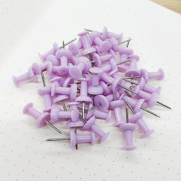 Caixa de Alfinetes 40 Unidades Roxo