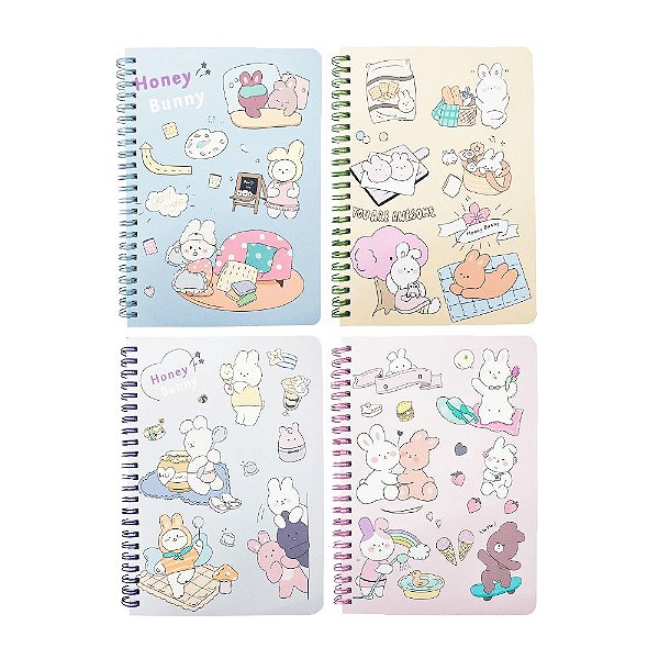 Caderno Espiral Pautado A5 Honey Bunny