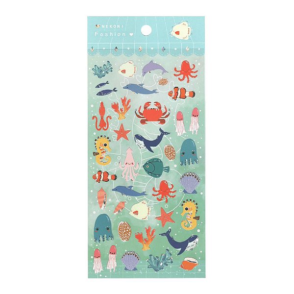 Adesivo Decorativo de Papel - Mar Nekoni