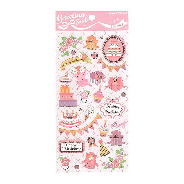 Adesivo Decorativo de Papel - Birthday Mind Wave