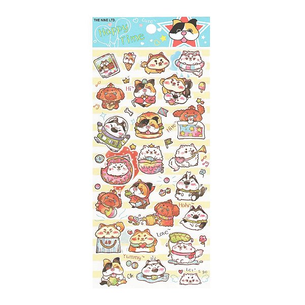 Adesivo Decorativo De Papel - Cachorrinhos The Nine