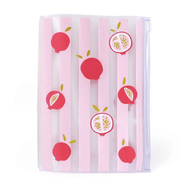 Pasta Plástica Com Zip Romã Para Planner A.Craft Tamanho Padrão