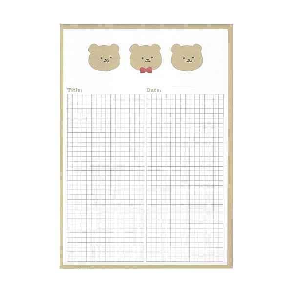 Bloco de Anotações Ursinhos