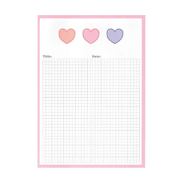 Bloco de Anotações Corações