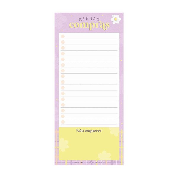 Bloco Destacável Com Imã Notepad Magnético Primavera - Cartões Gigantes