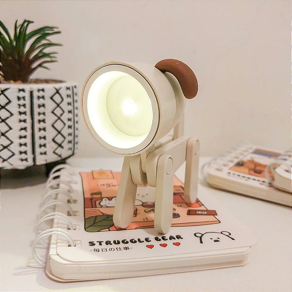Mini Luminária Led Cachorrinho Marrom