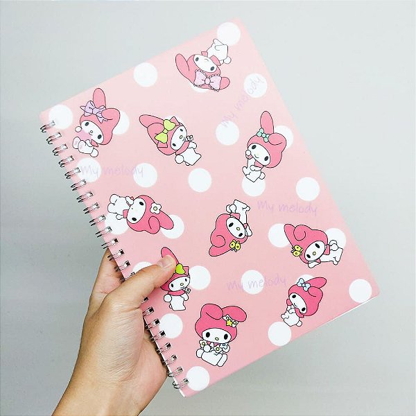 Caderno Espiral Pautado A5 My Melody Laços