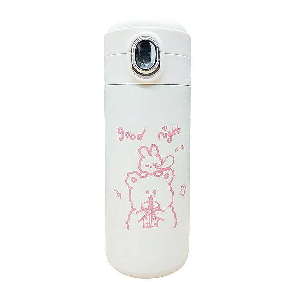 Garrafa Térmica 350ml Com Botão Good Night