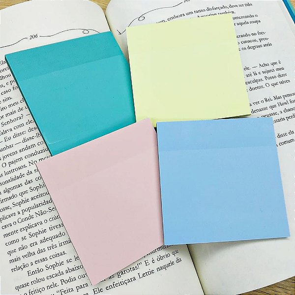 Bloco Autoadesivo Pastel Transparente 50 Folhas