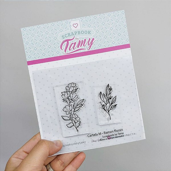 Kit de Carimbos M Ramos Florais Scrapbook by Tamy - Lilipop