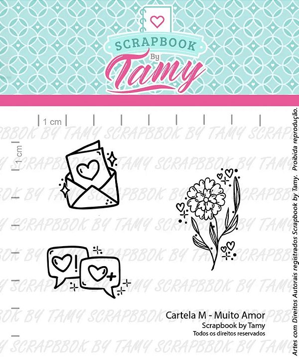 Kit de Carimbos M Muito Amor Scrapbook by Tamy - Lilipop
