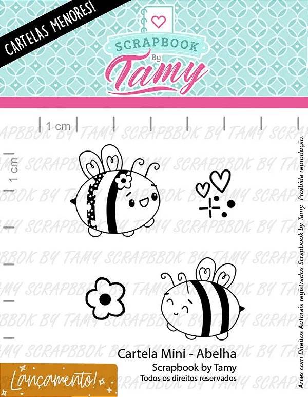Kit de Carimbos Mini Abelha Scrapbook By Tamy - Lilipop