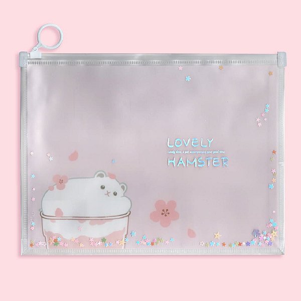 Pasta Zip Bag Multiuso A5 Hamster Rosa