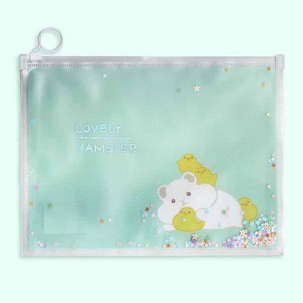 Pasta Zip Bag Multiuso A5 Hamster Verde