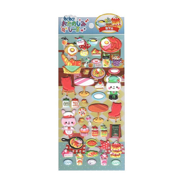 Adesivo Decorativo Puffy Bear's Cafe MW Seals