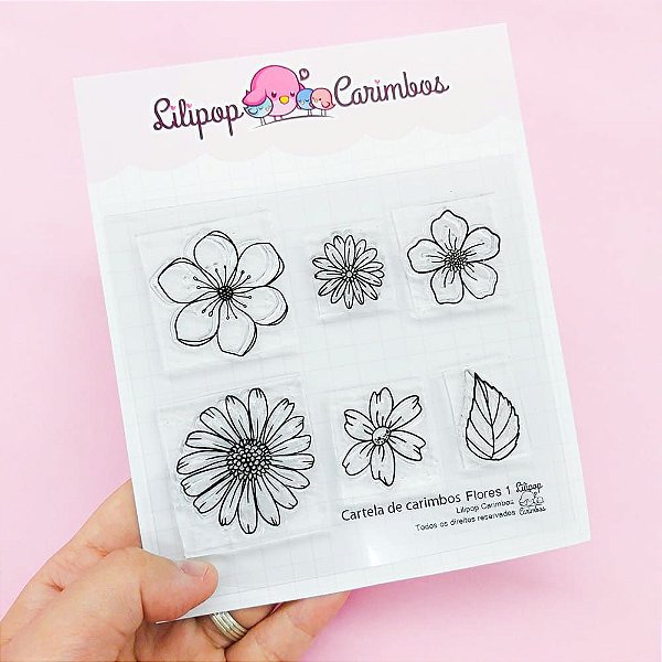 Kit de Carimbos Flores 1 - Lilipop
